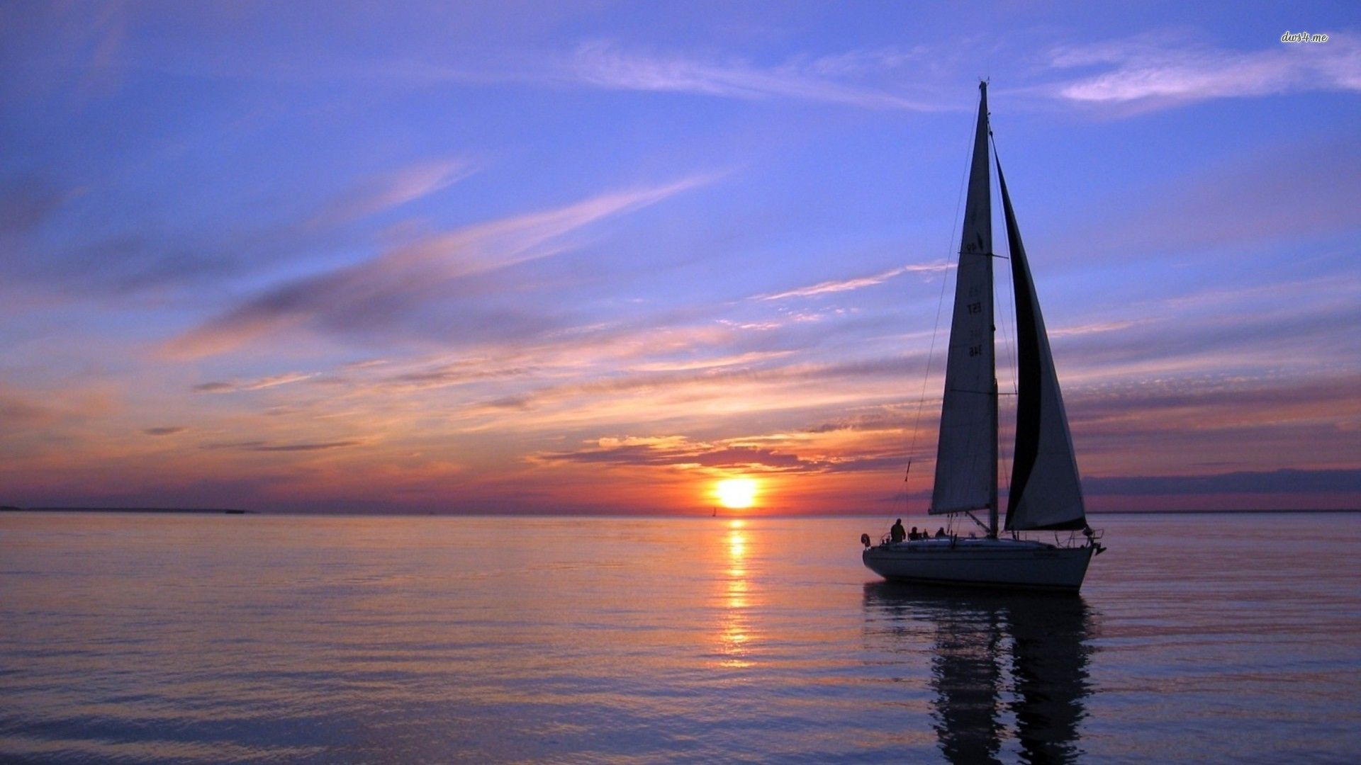 Boating And Sunset Wallpapers