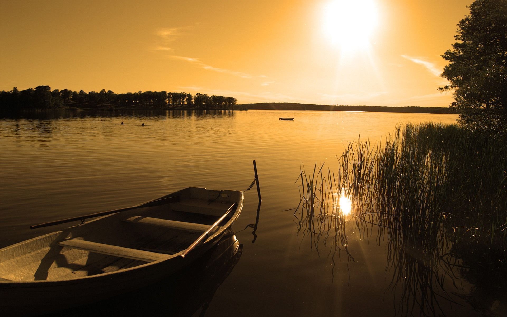 Boating And Sunset Wallpapers