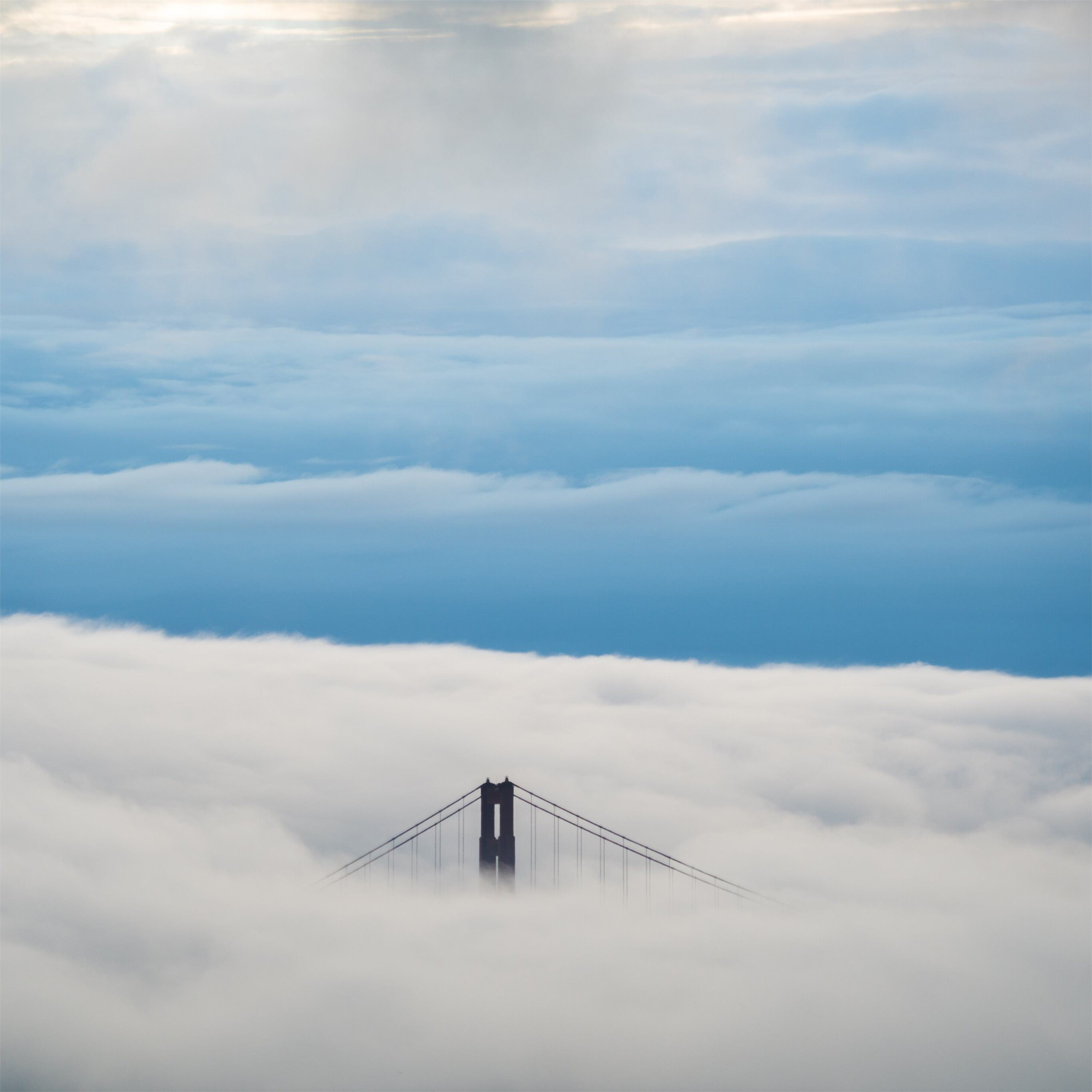 Bridge Night Clouds Starry Sky Wallpapers