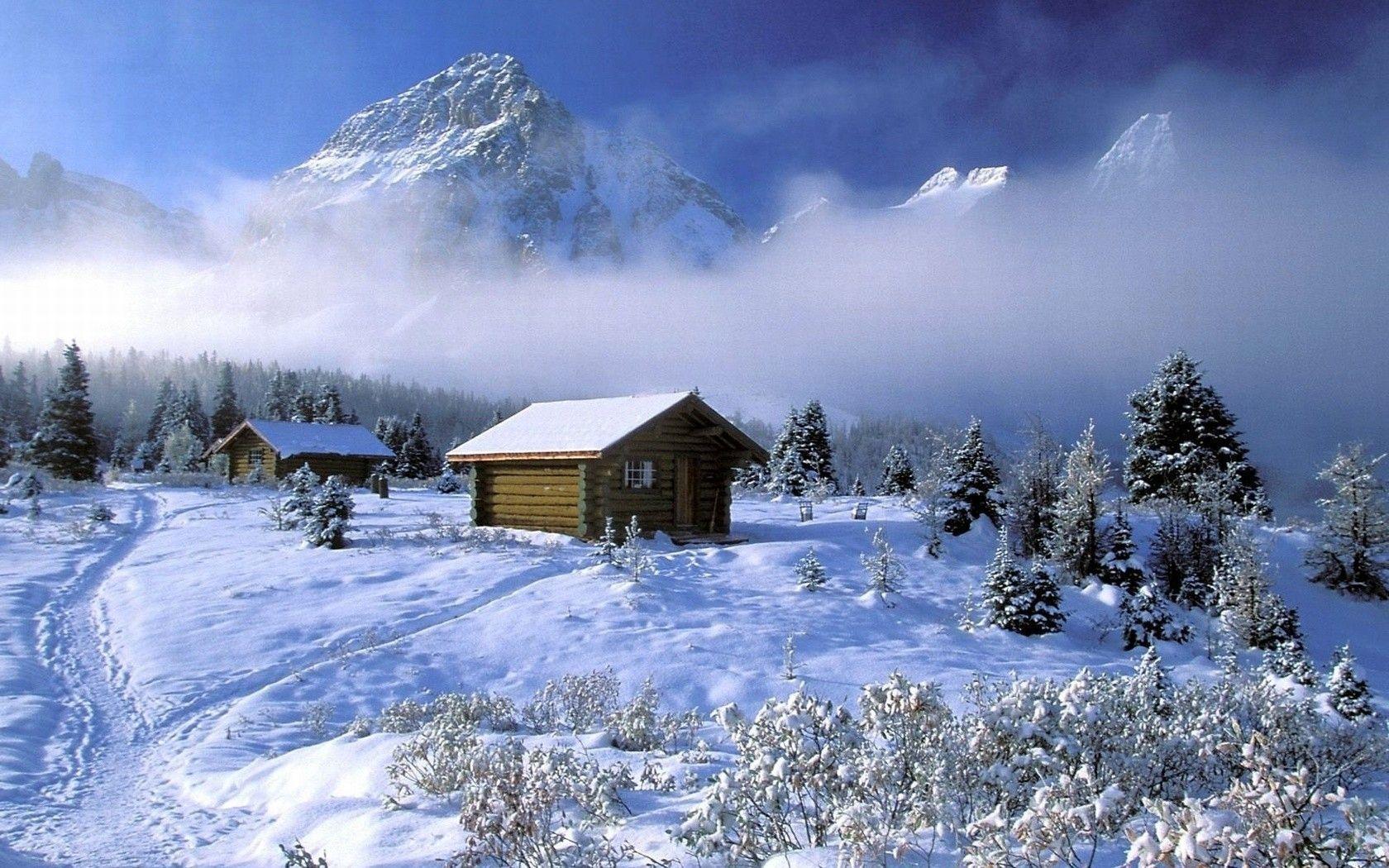 Cabin House In Mountains Wallpapers