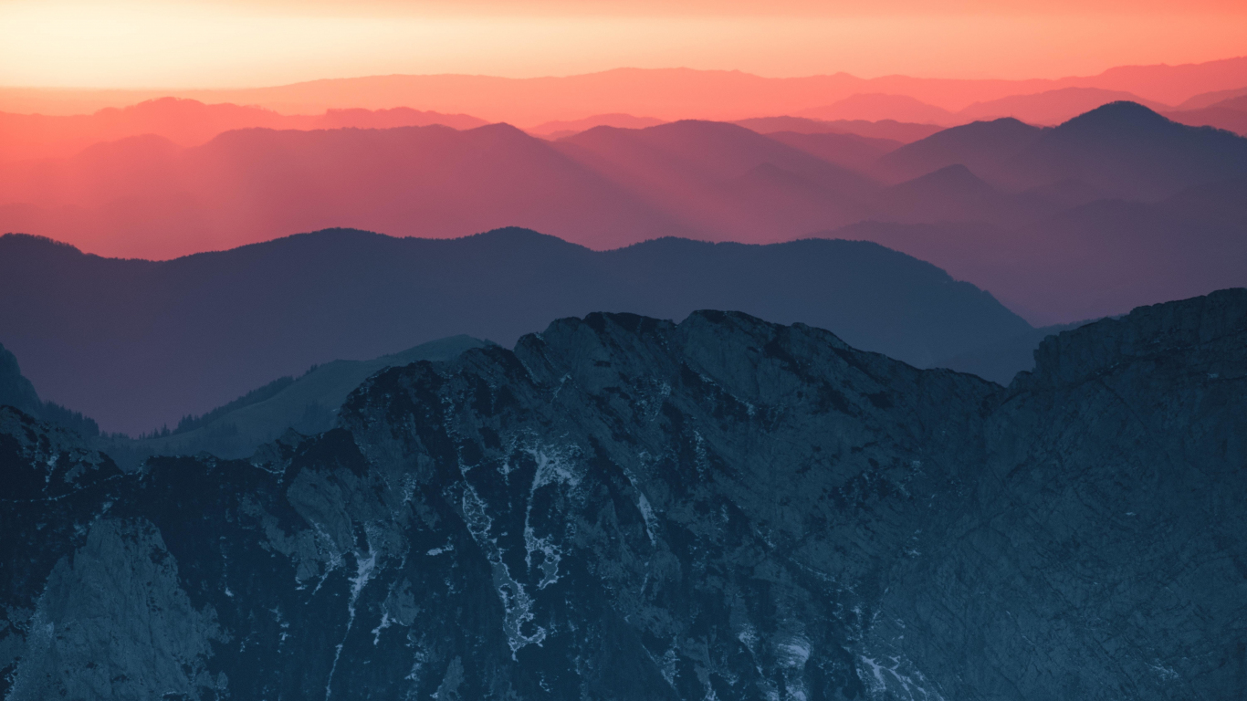 Calm Sunset Mountains Wallpapers