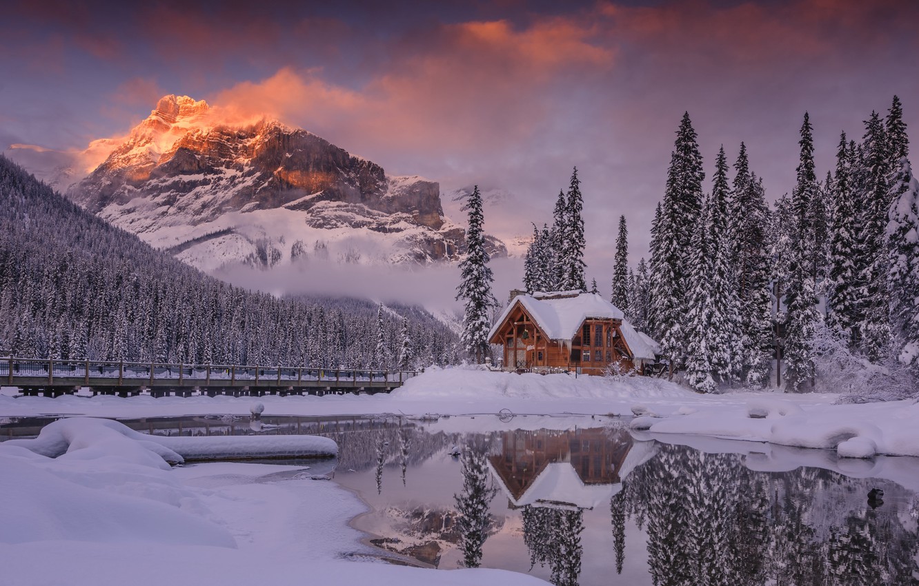 Canada Canadian Rockies In Winter Wallpapers