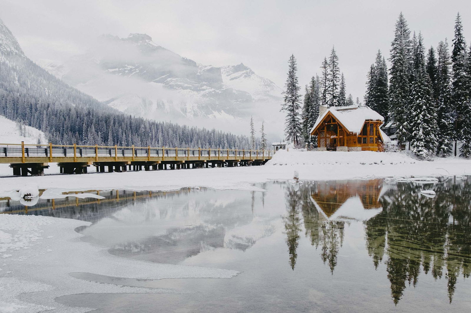 Canada Canadian Rockies In Winter Wallpapers