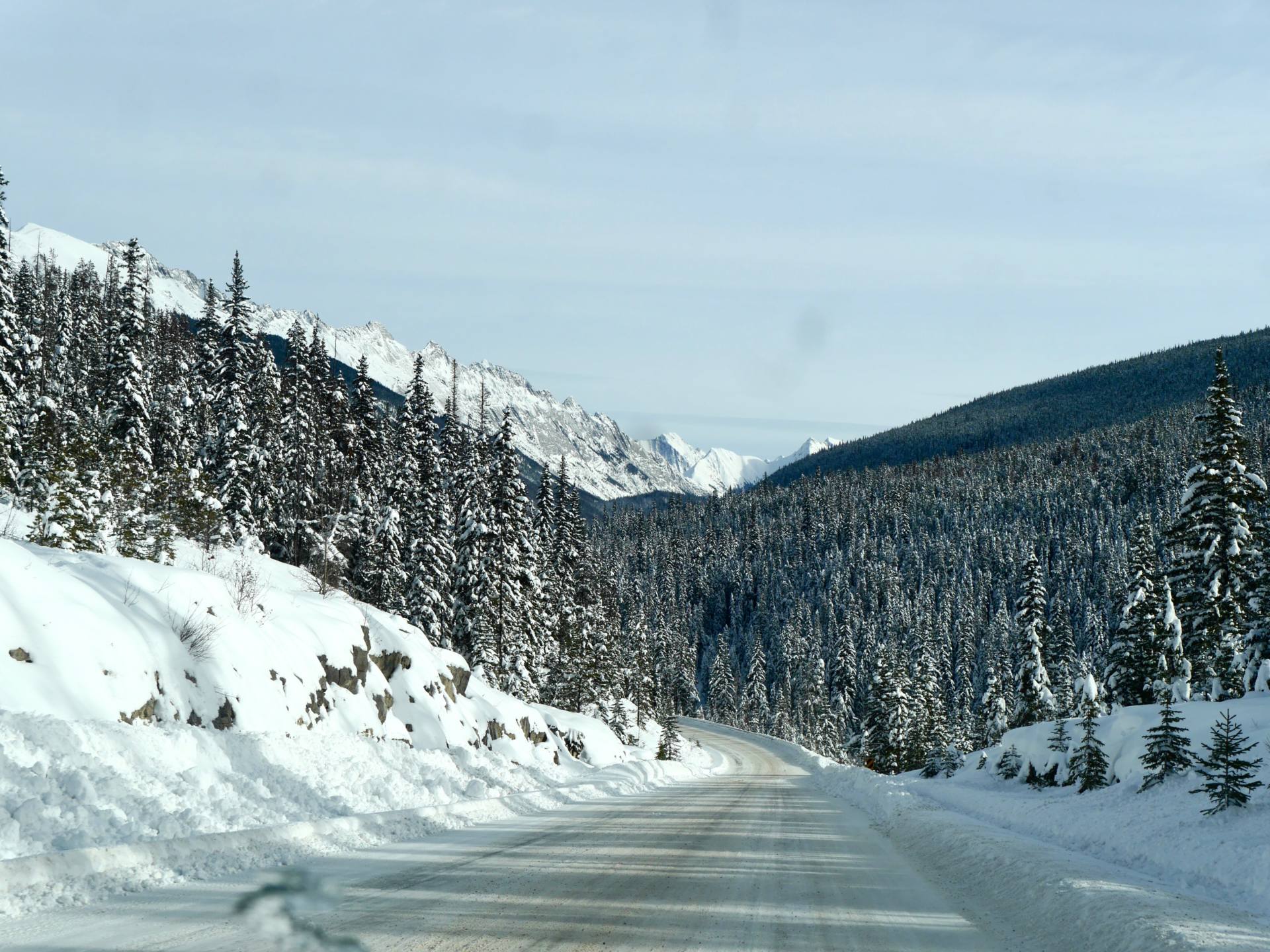 Canada Canadian Rockies In Winter Wallpapers