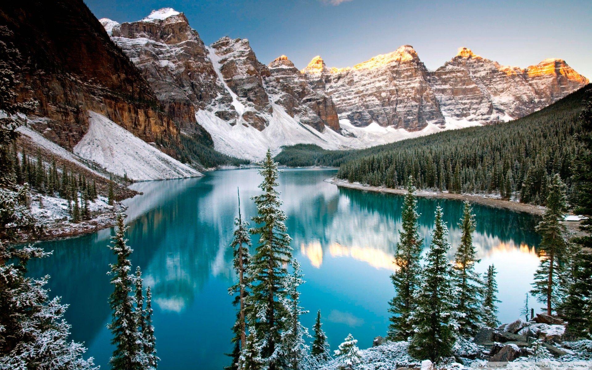 Canada Canadian Rockies In Winter Wallpapers