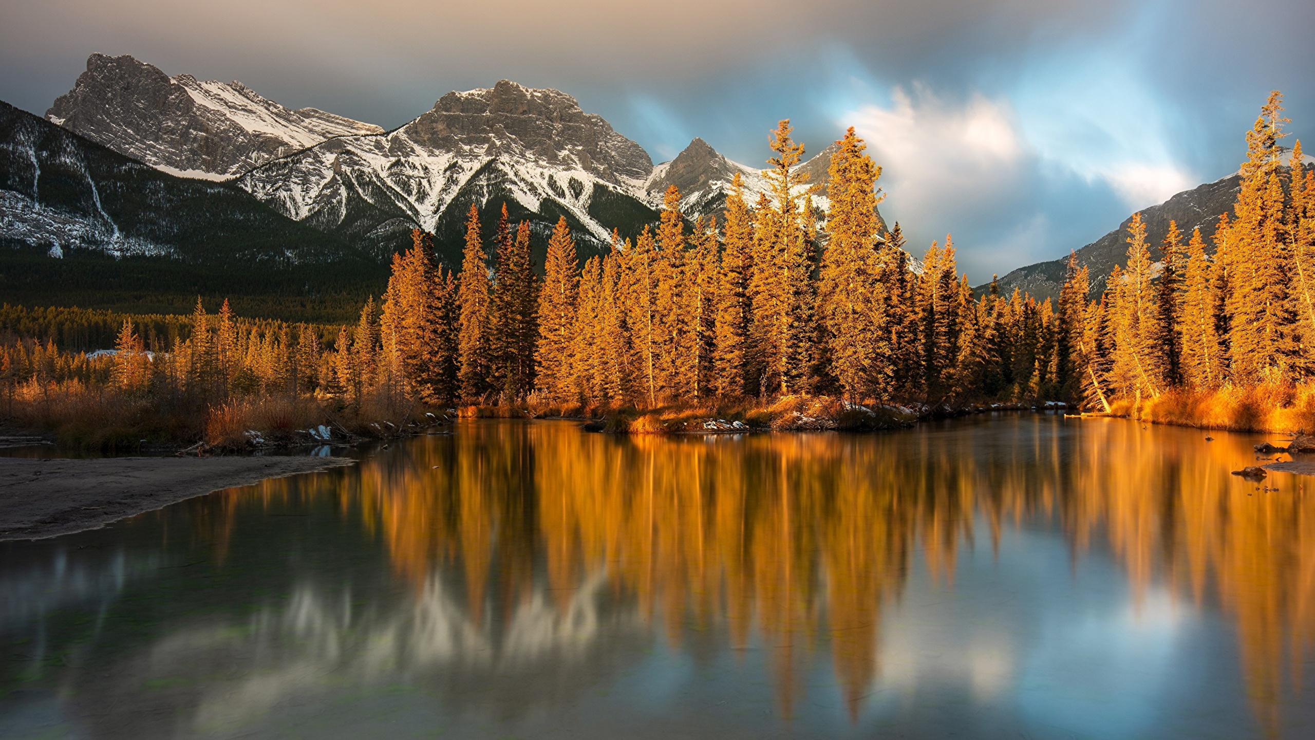 Canadian Rockies Dramatic Sunset Wallpapers