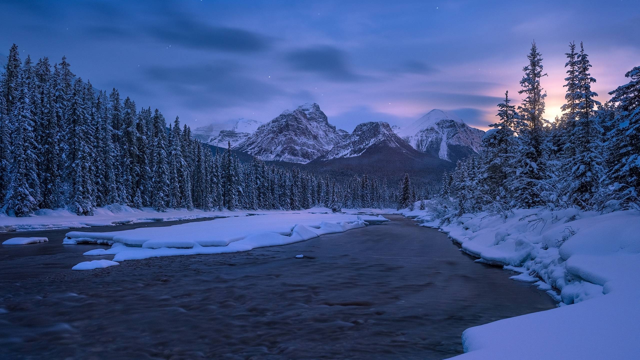 Canadian Rockies Dramatic Sunset Wallpapers