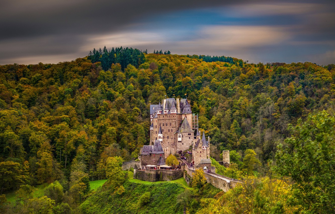 Castle In The Forest Top Of Mountains Wallpapers