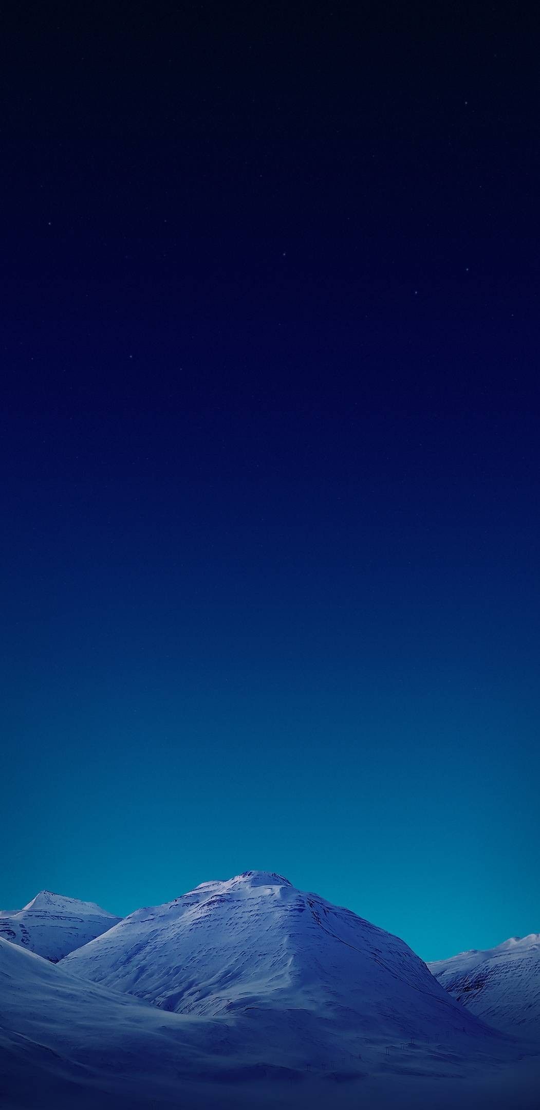 Clean Night Sky And Mountains Peak Wallpapers