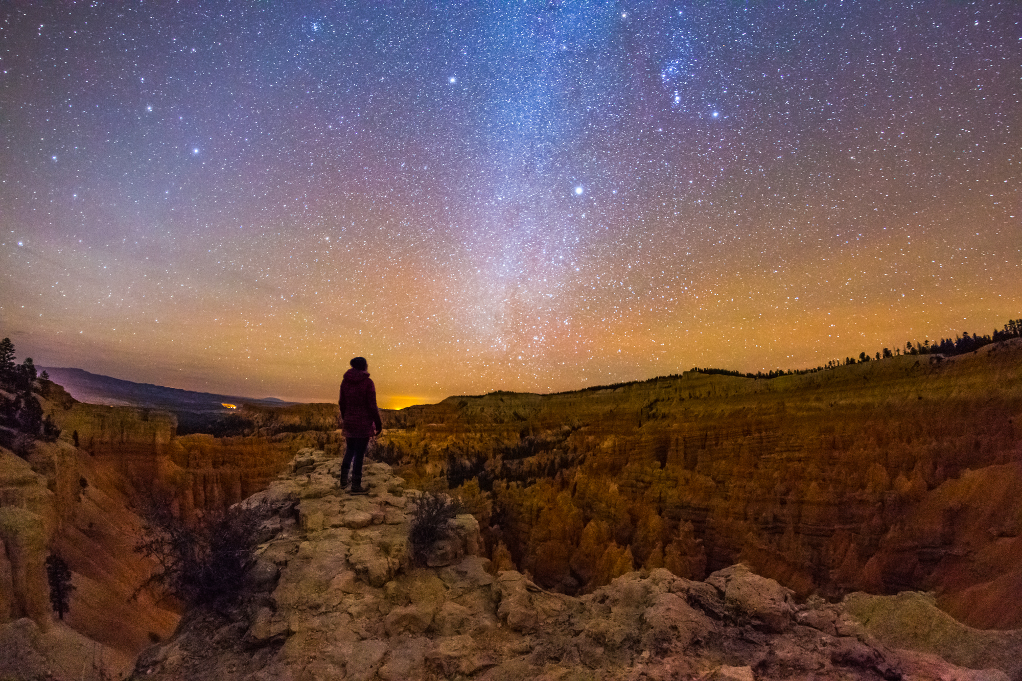 Clean Night Sky And Mountains Peak Wallpapers