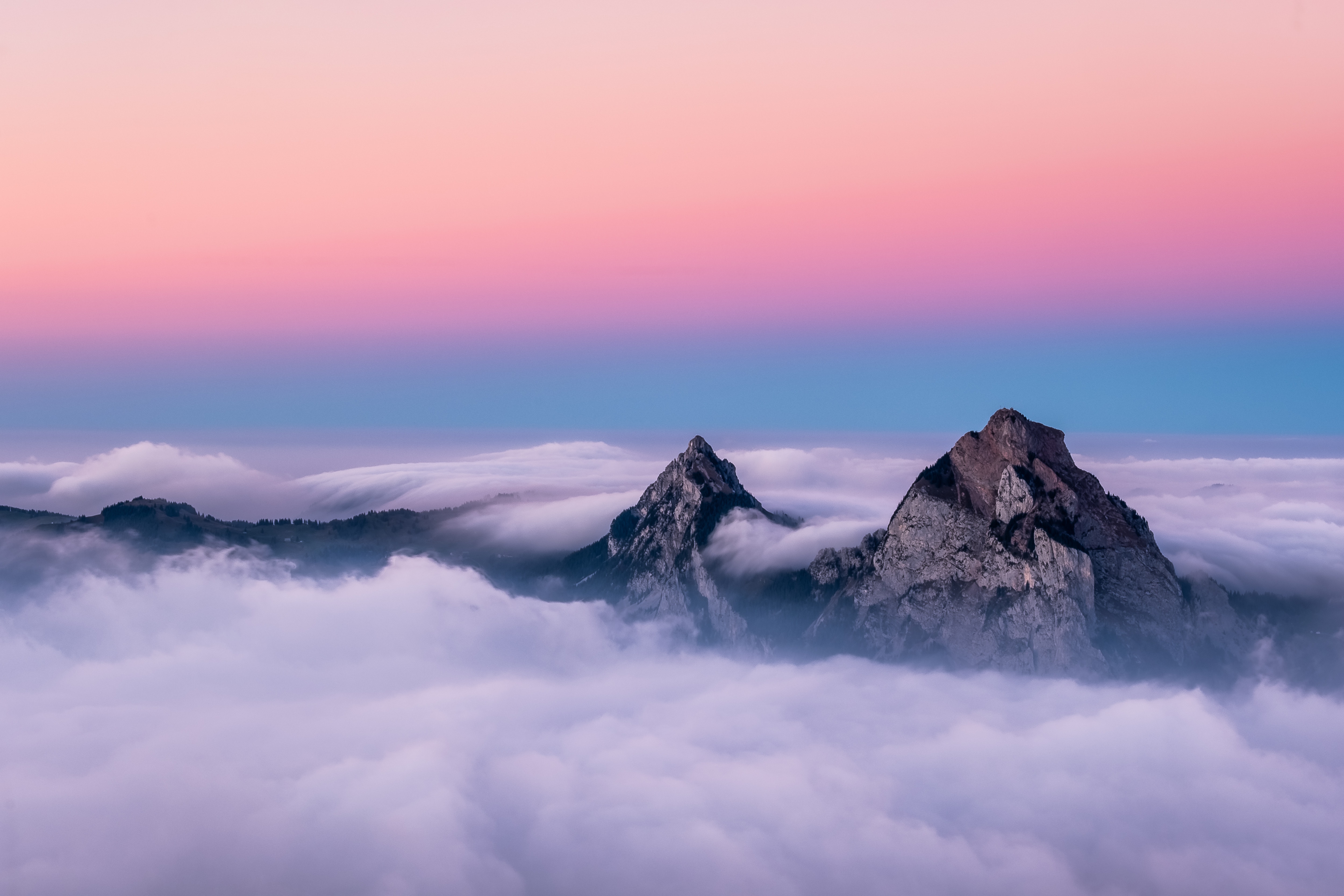 Clouds Mountains Peaks Wallpapers