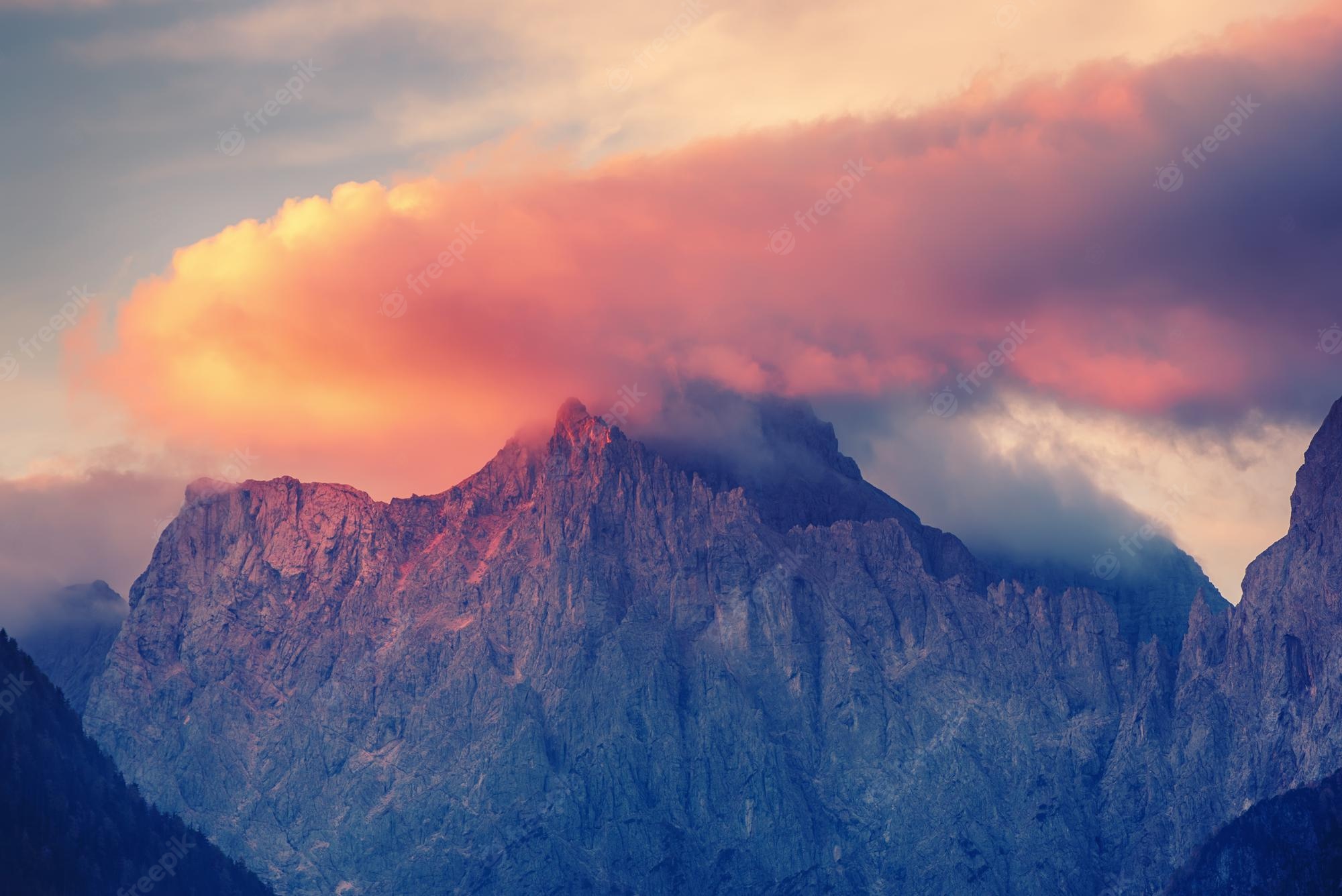 Clouds Mountains Peaks Wallpapers
