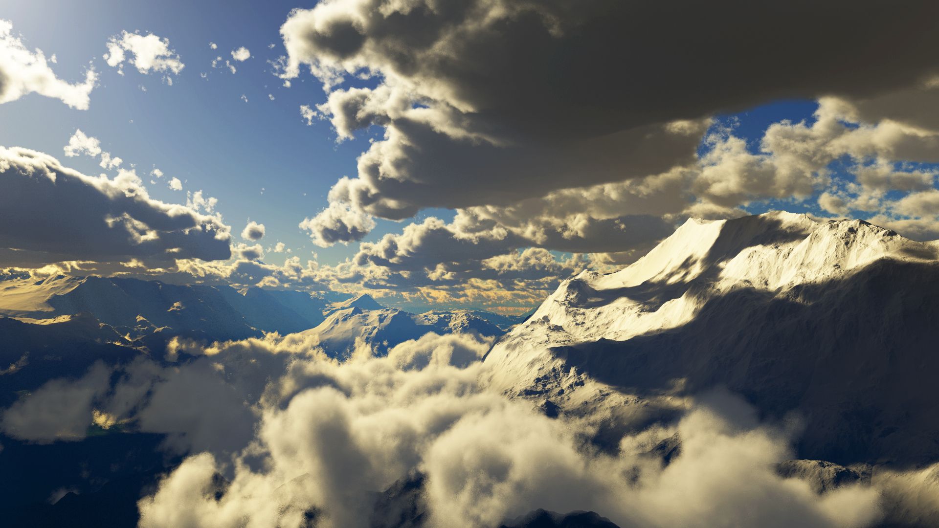 Clouds Nature Mountains Wallpapers