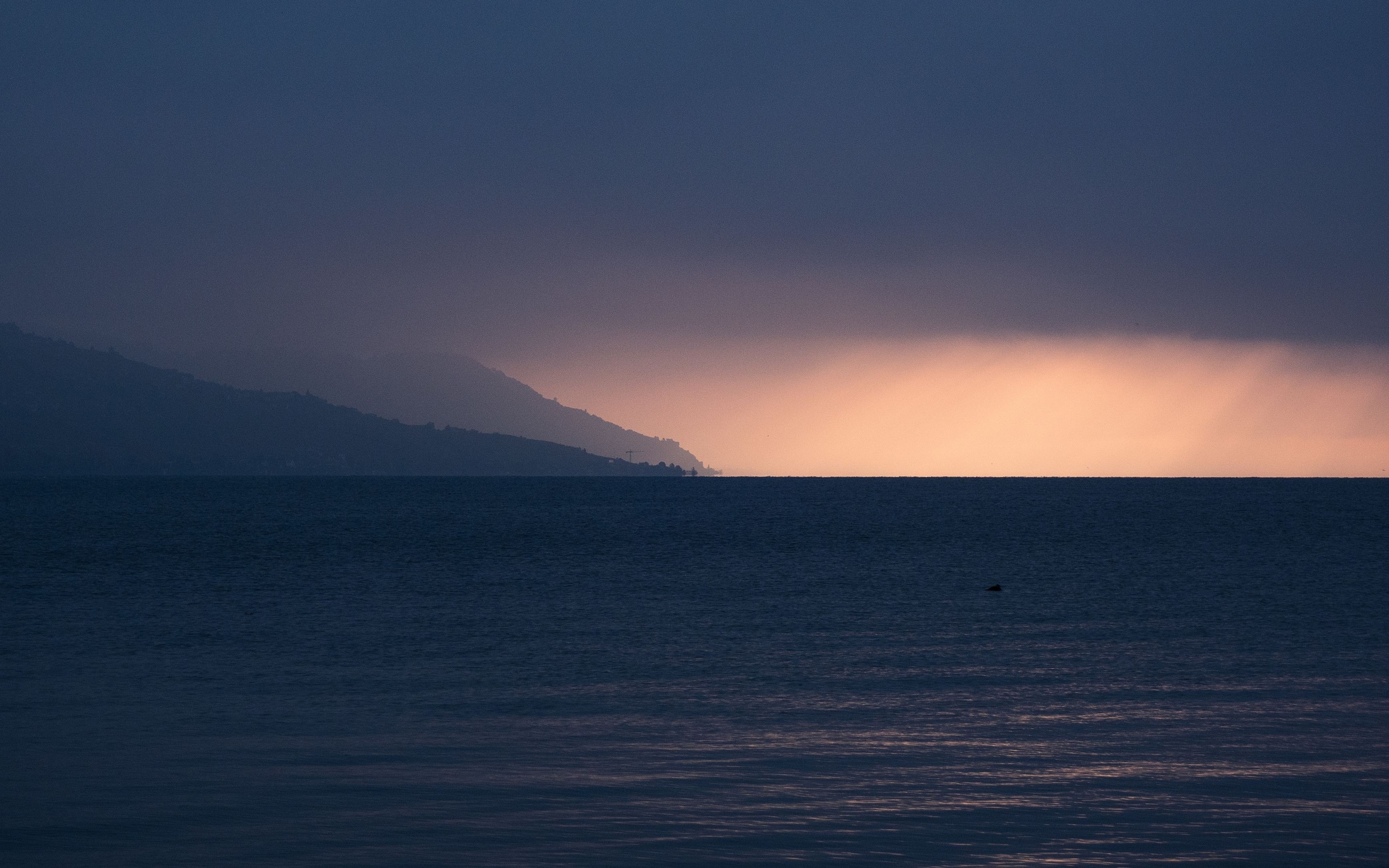 Cloudy Coastline Ocean Horizon Wallpapers