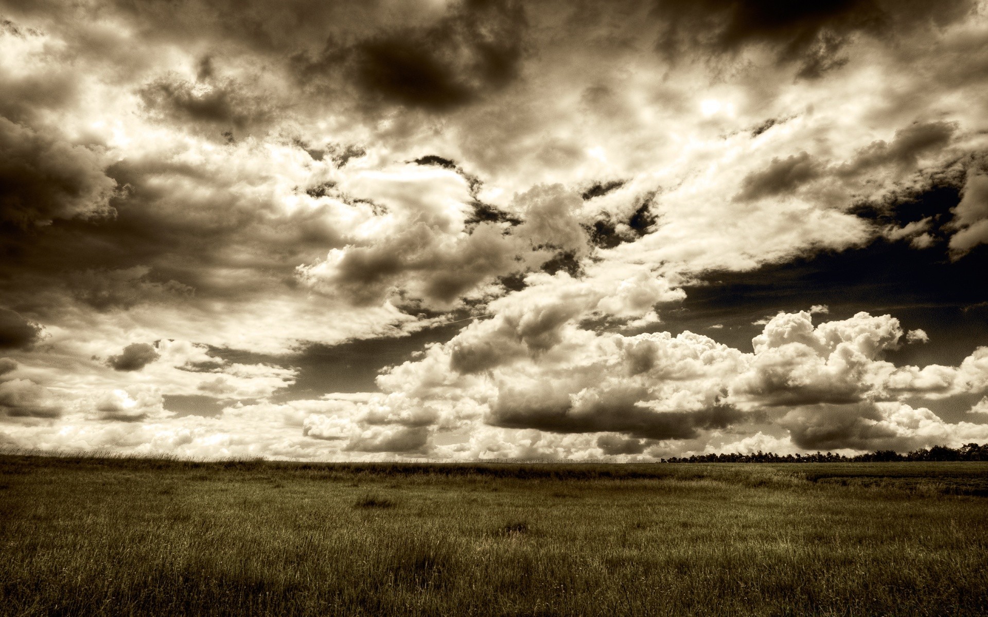Cloudy Dramatic Hd Field Wallpapers