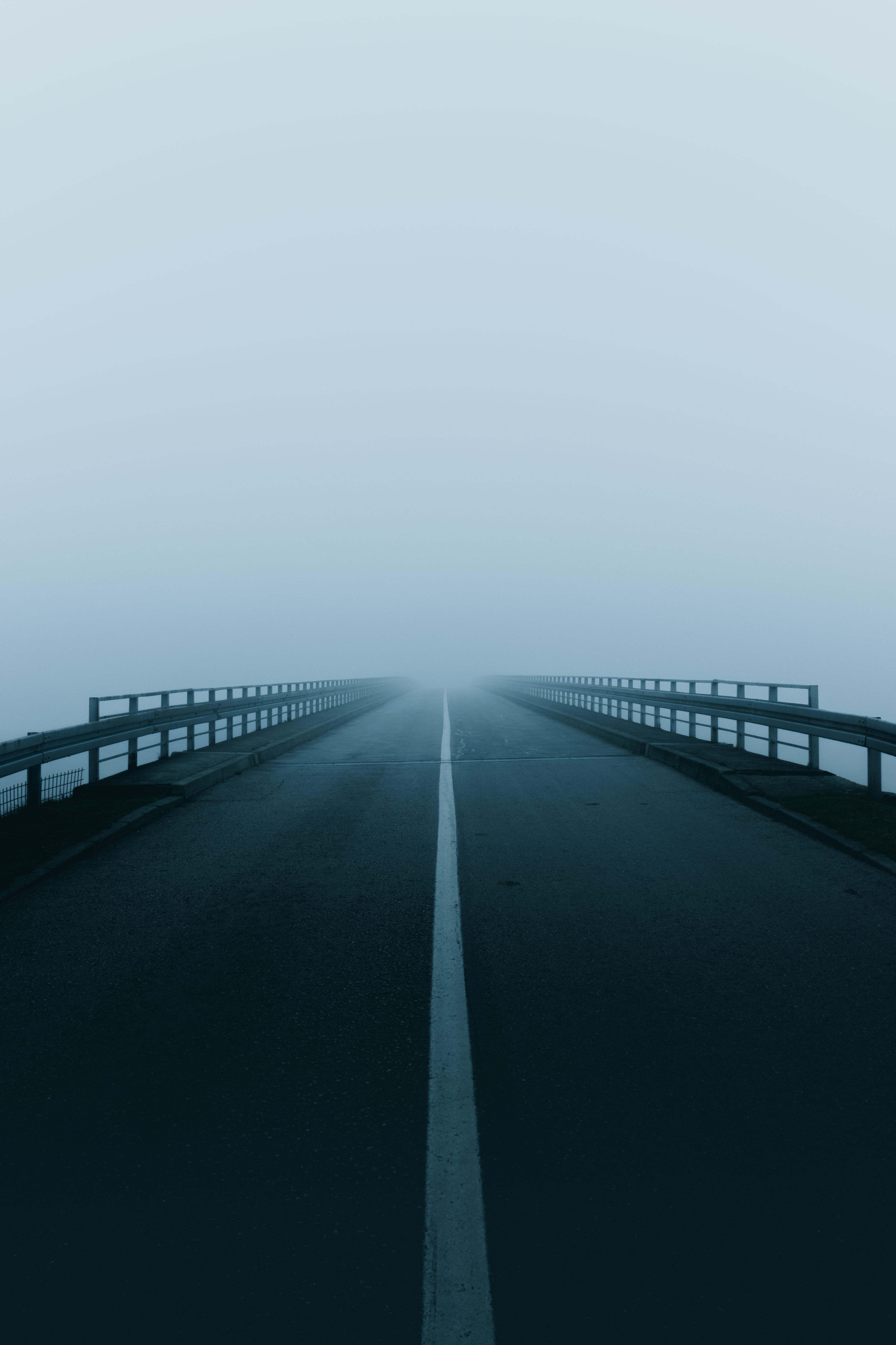 Cloudy Empty Road Wallpapers