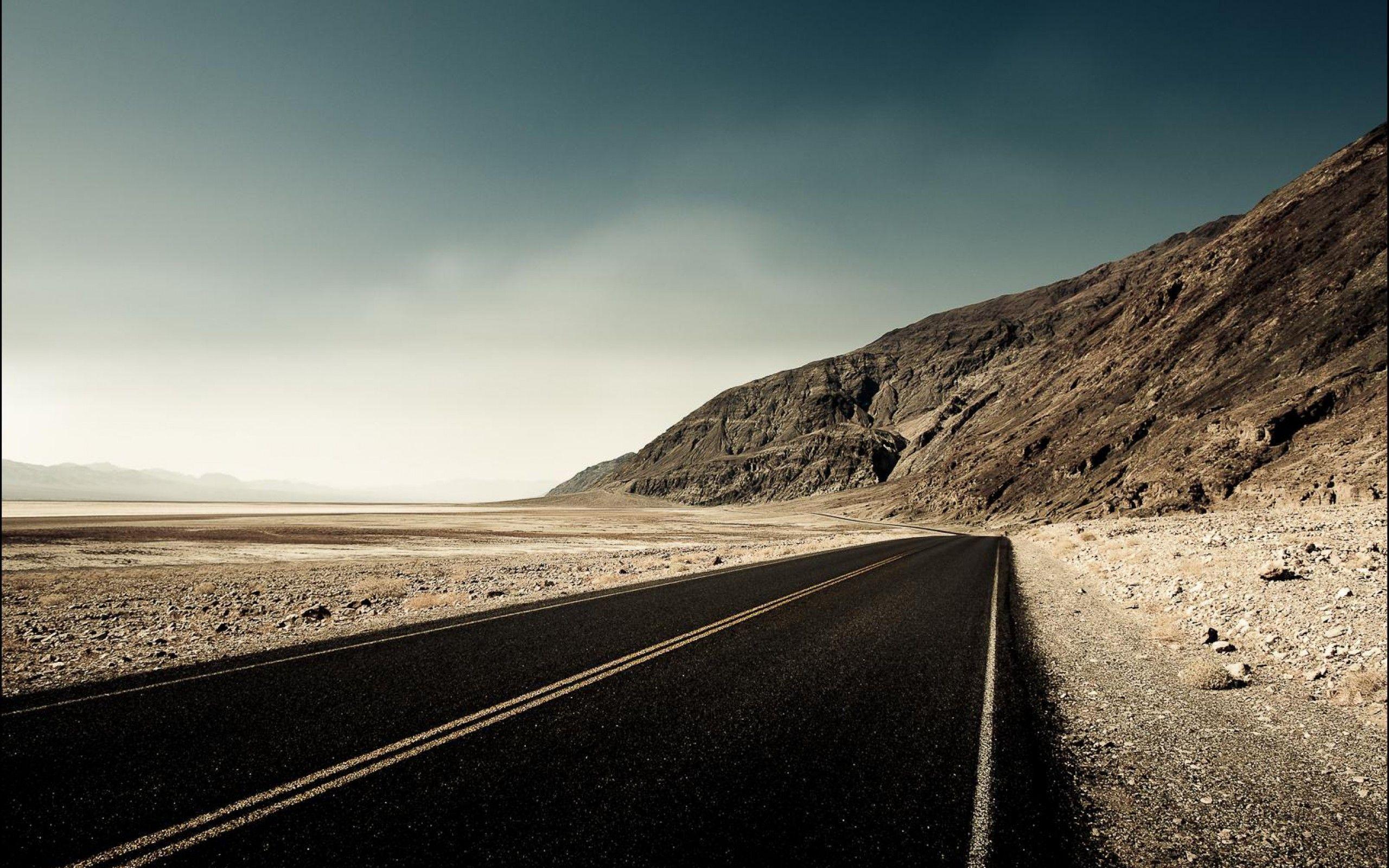 Cloudy Empty Road Wallpapers