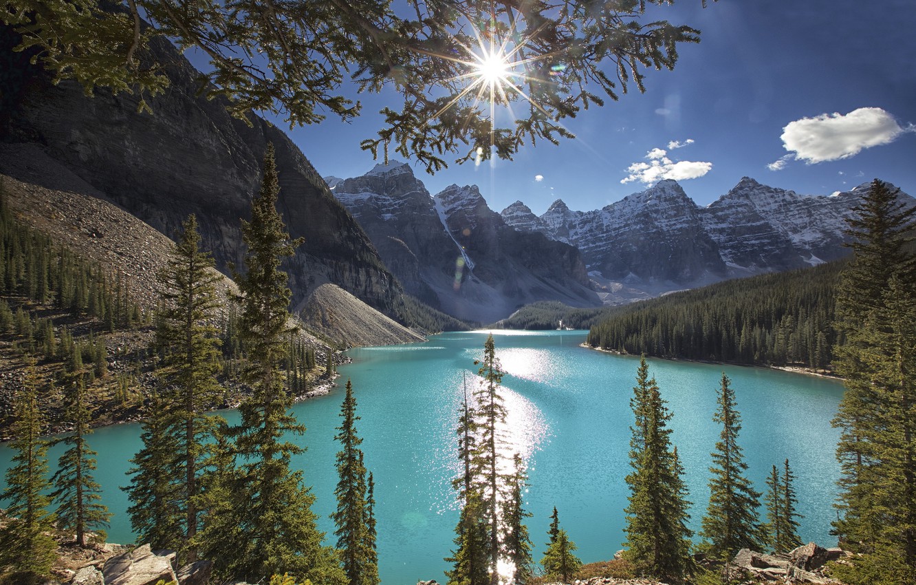 Cloudy Forest Mountains And Lake Wallpapers