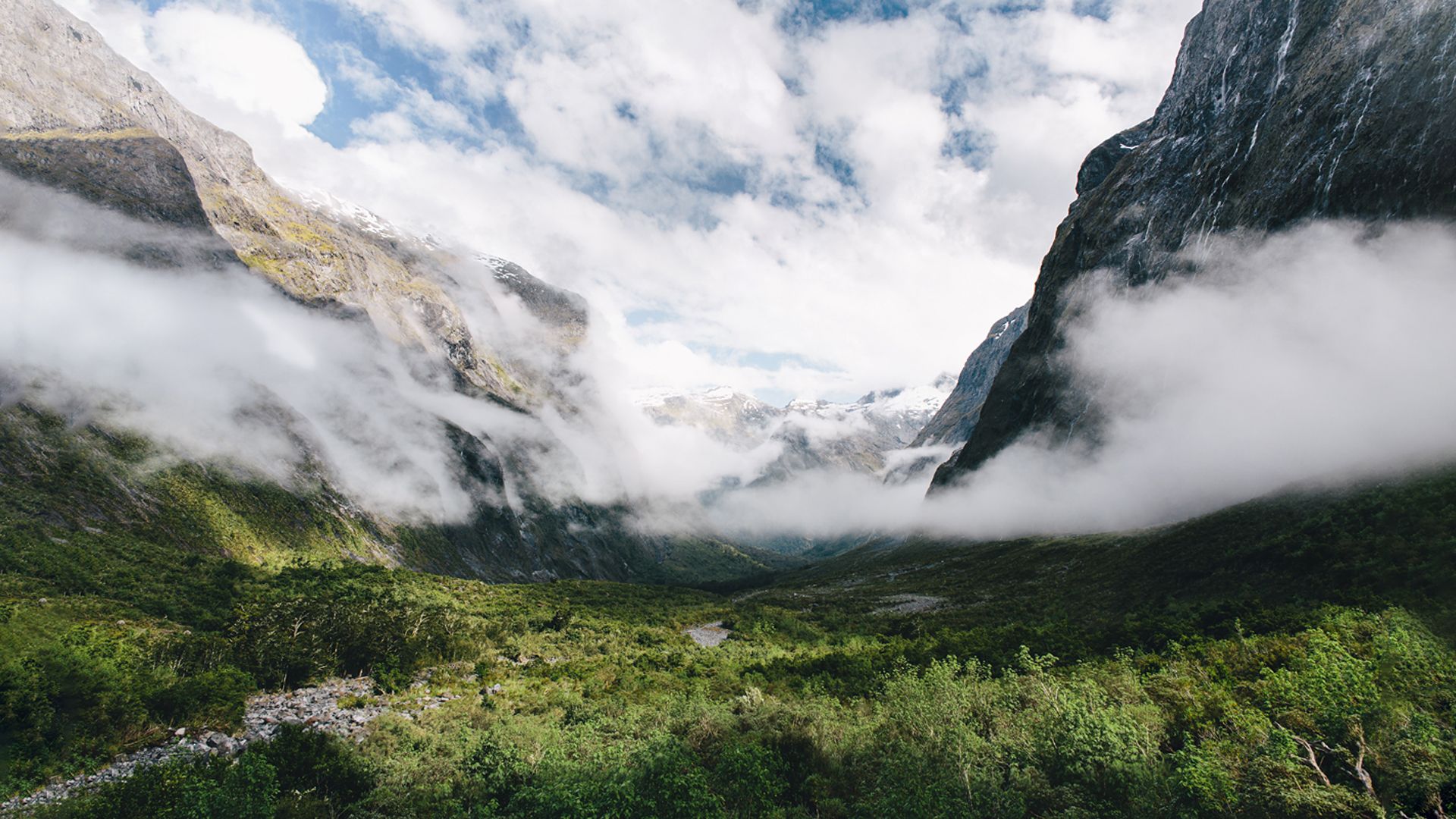 Cloudy Forest Mountains And Lake Wallpapers