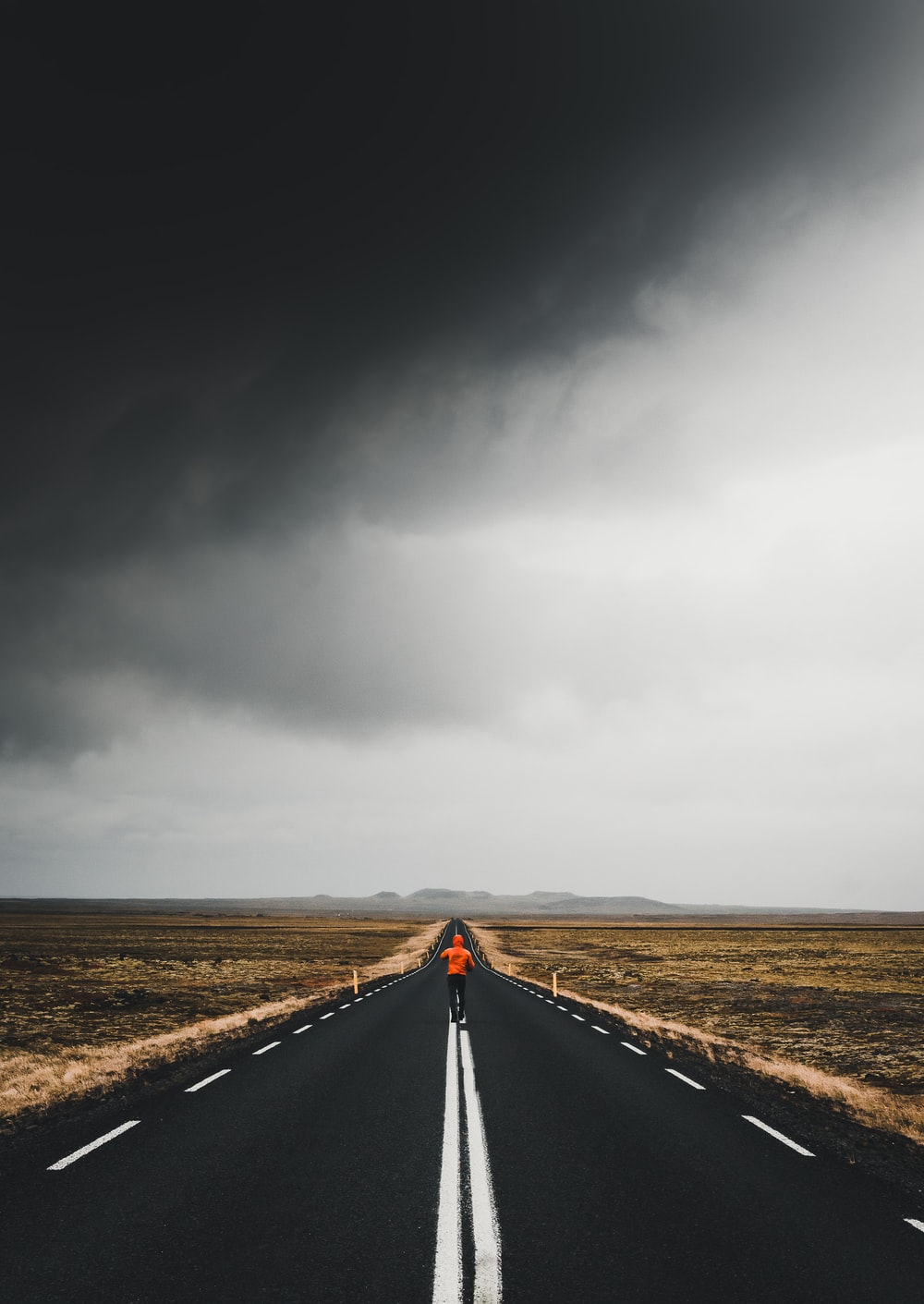 Cloudy Lonely Road Wallpapers