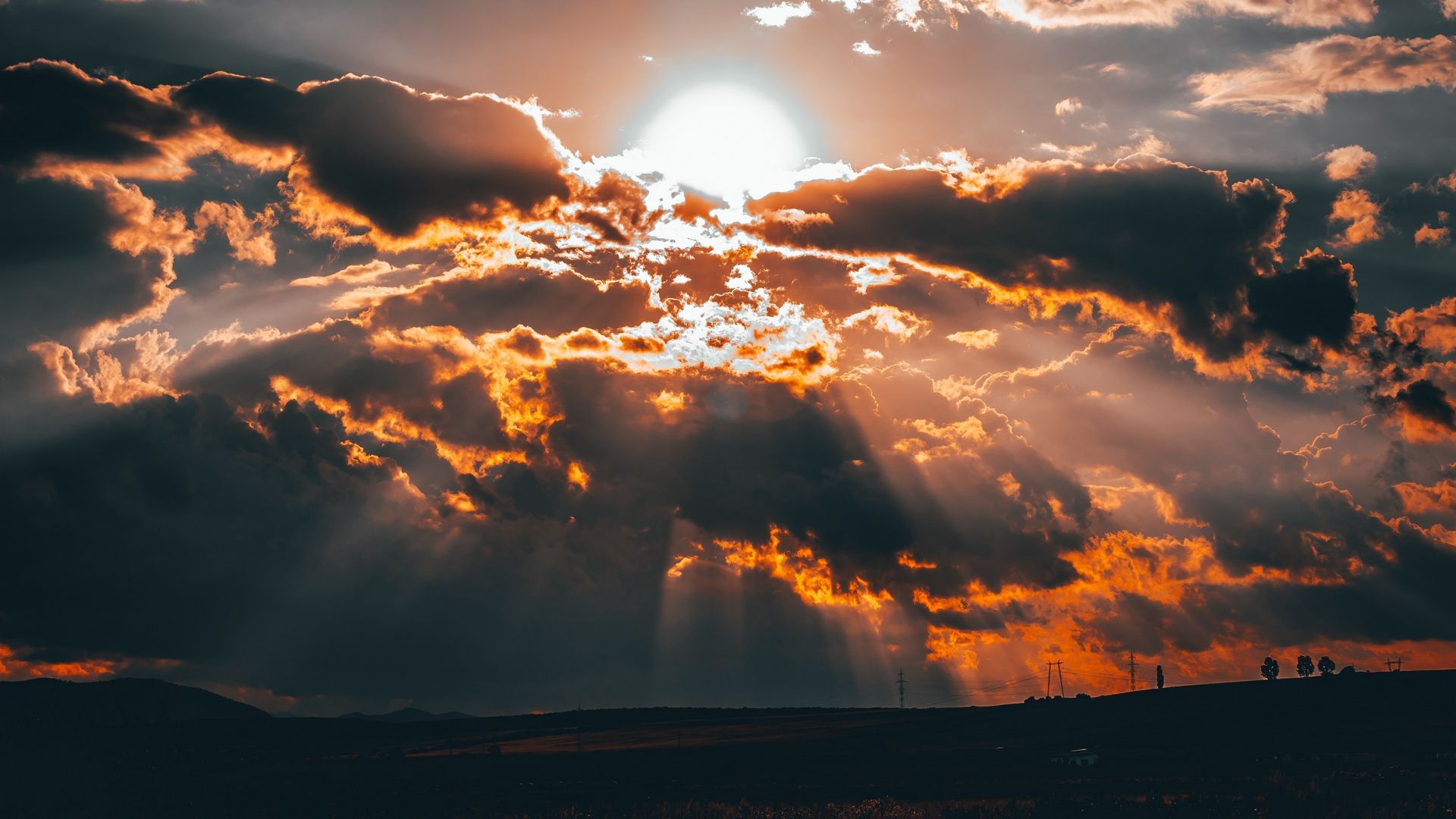 Cloudy Overcast Sunset Wallpapers