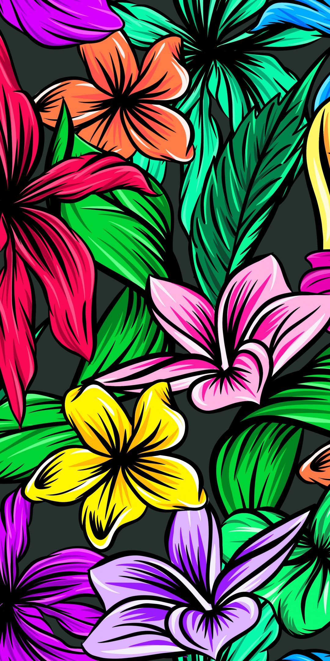 Colorful Flowers Digital Art Wallpapers