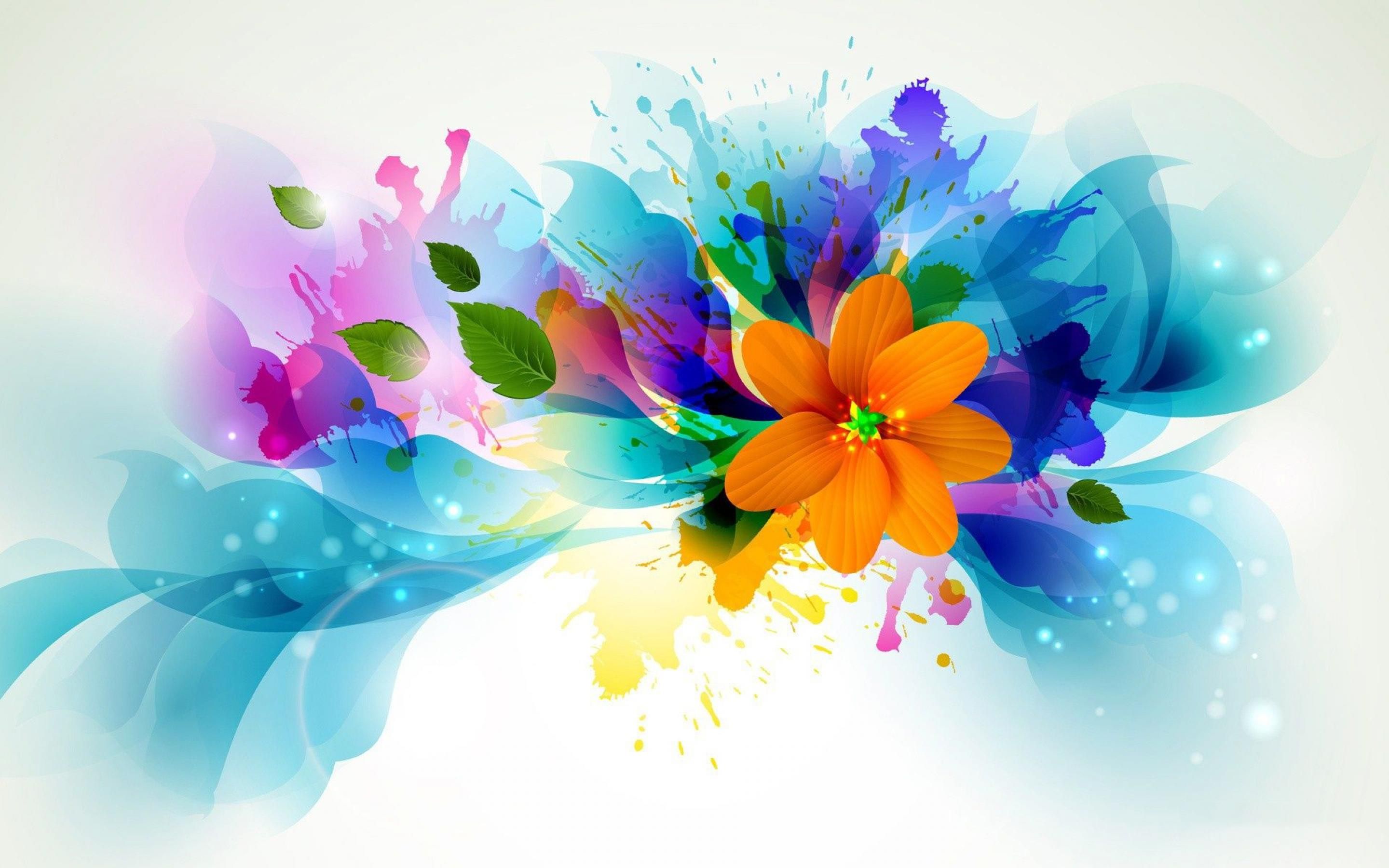 Colorful Flowers Digital Art Wallpapers