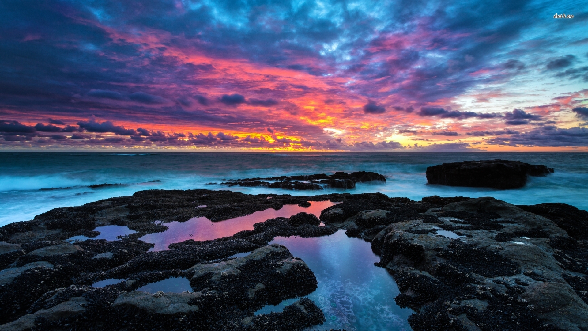 Colorful Sea Sky Clouds Wallpapers