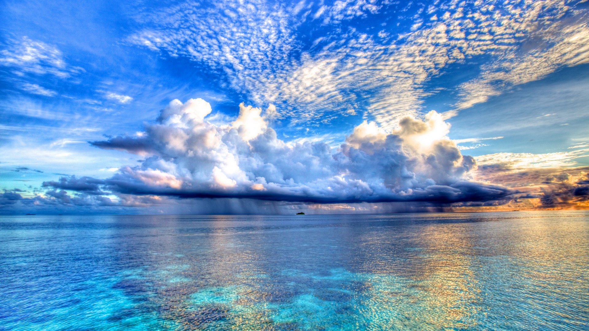 Colorful Sea Sky Clouds Wallpapers