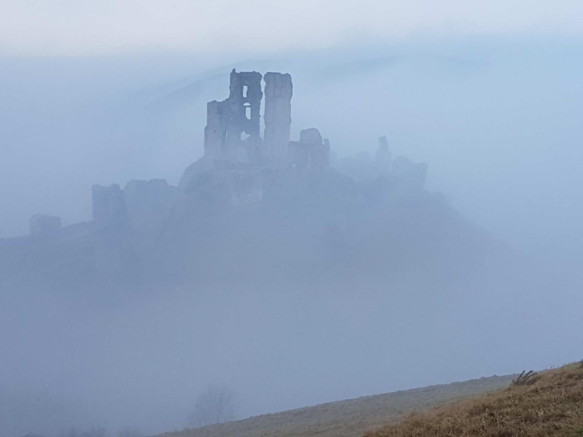 Corfe Castle Fog Day Wallpapers