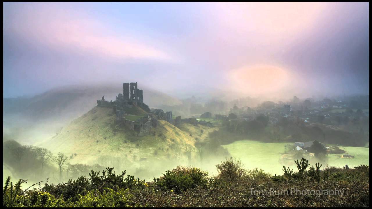 Corfe Castle Fog Day Wallpapers