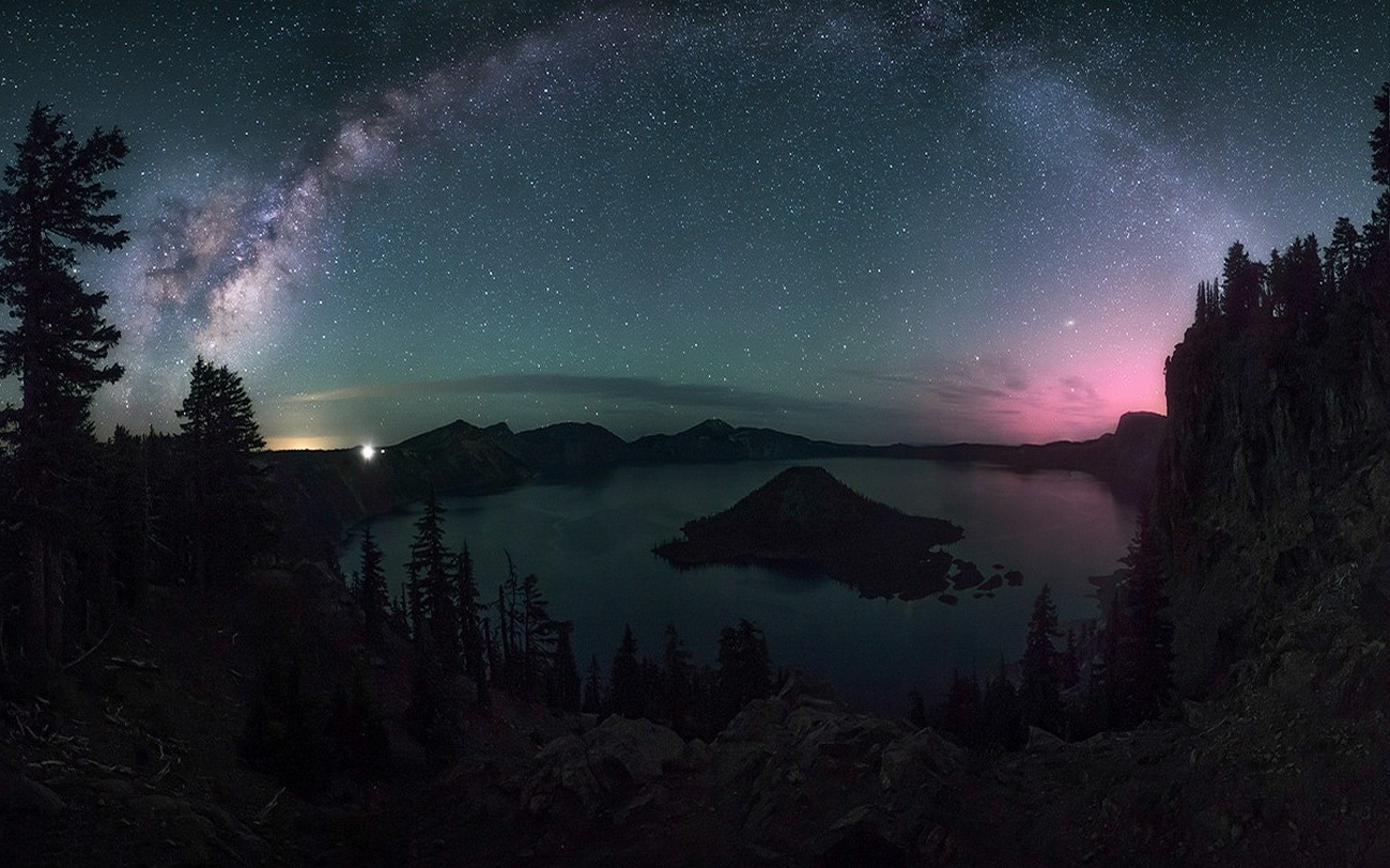 Crater Lake At Night Wallpapers