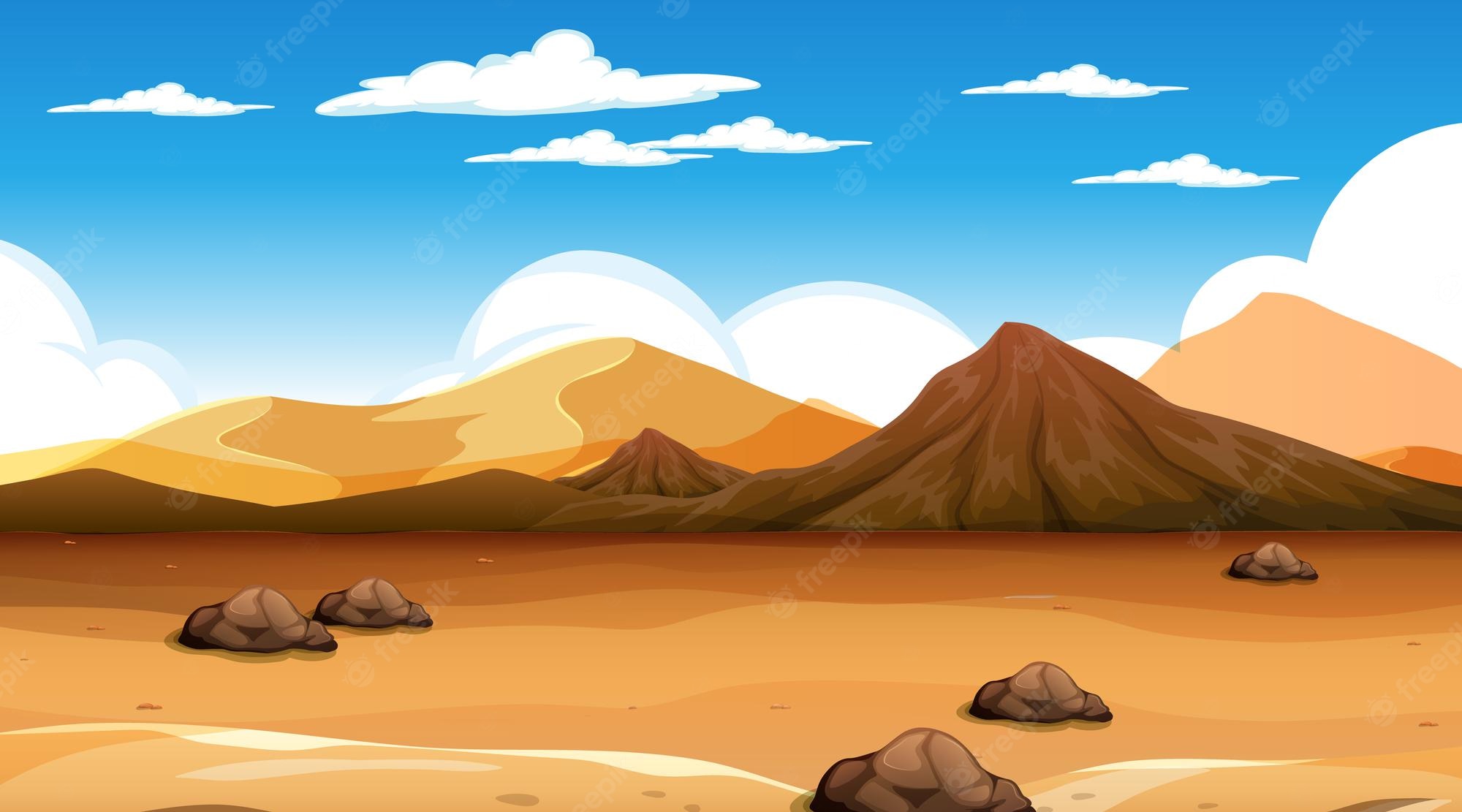 Daytime Mountains In Black Desert Wallpapers