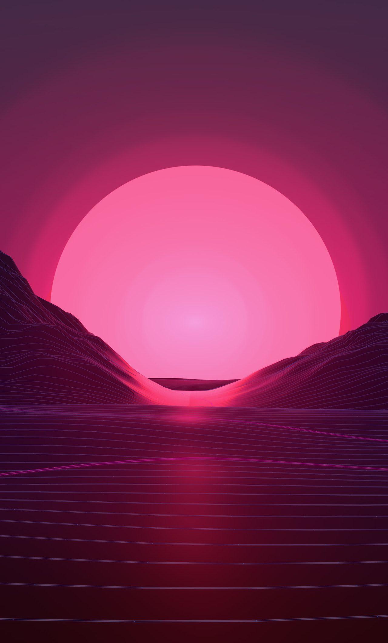 Desert In Neon Sunset Wallpapers