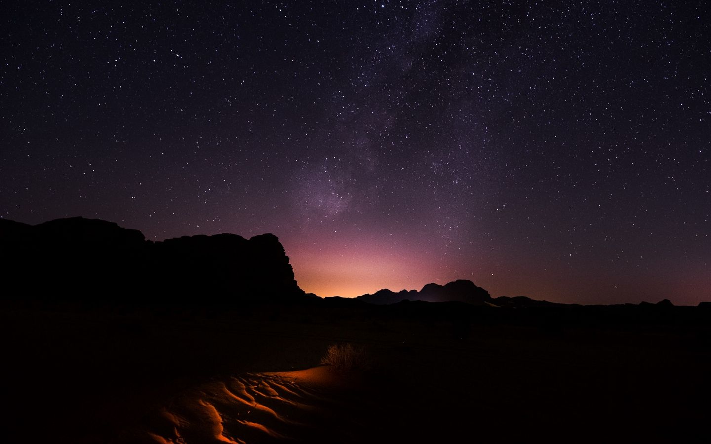 Desert Starry Night Wallpapers