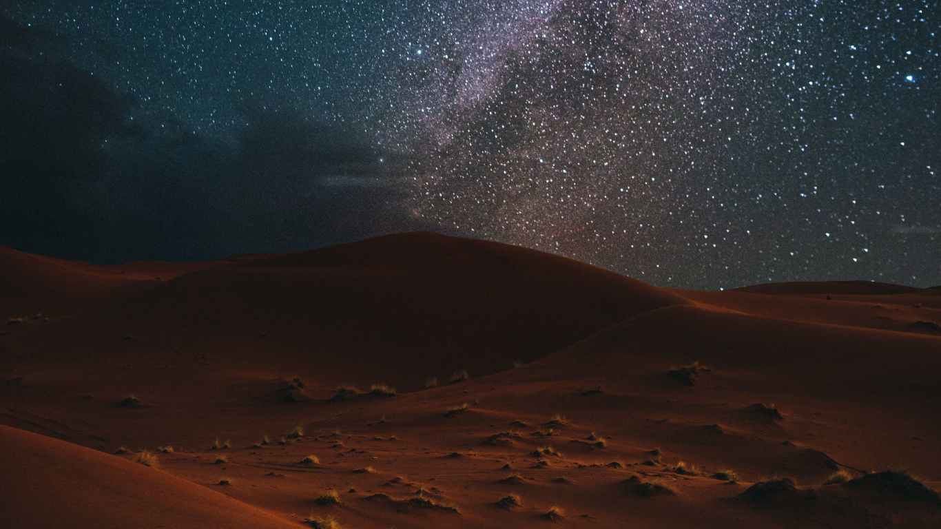 Desert Starry Night Wallpapers