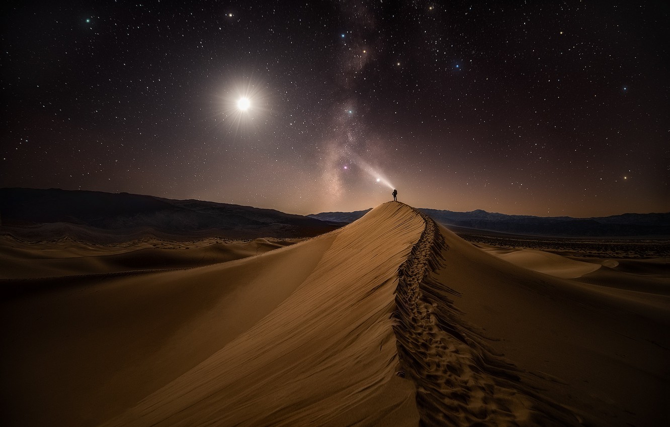 Desert Starry Night Wallpapers