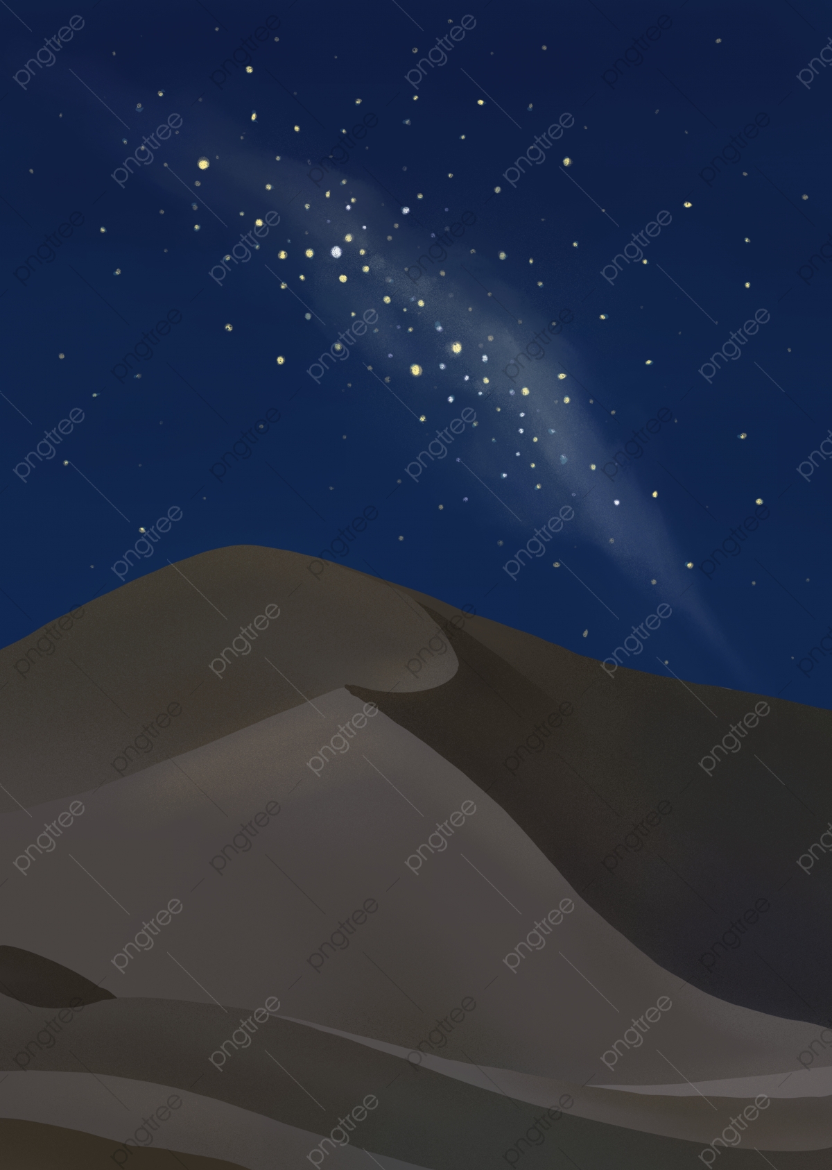 Desert Starry Night Wallpapers