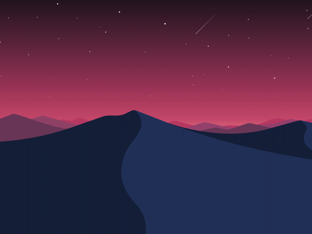 Desert Starry Night Wallpapers