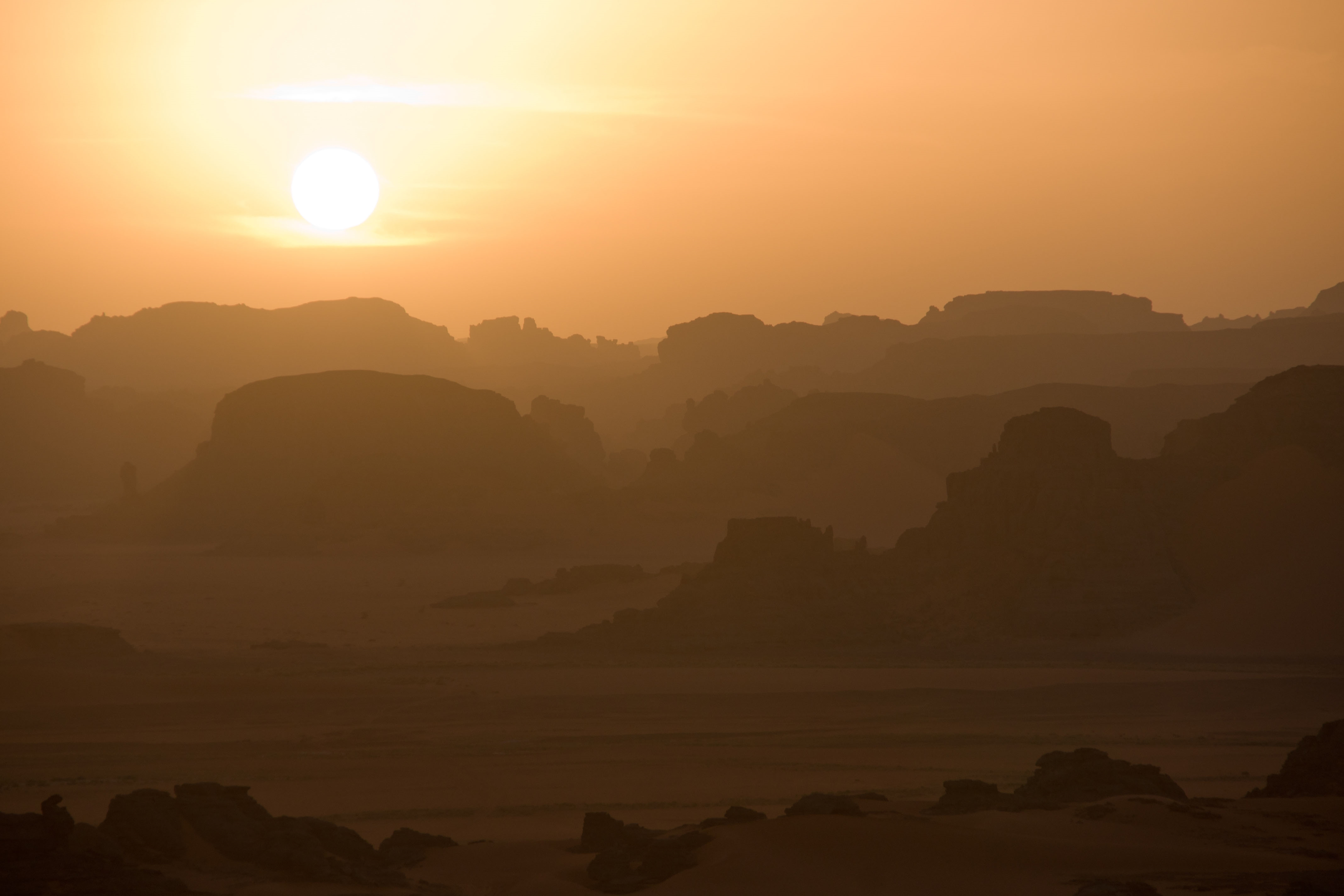 Desert Tassili Sunrise Algeria Wallpapers