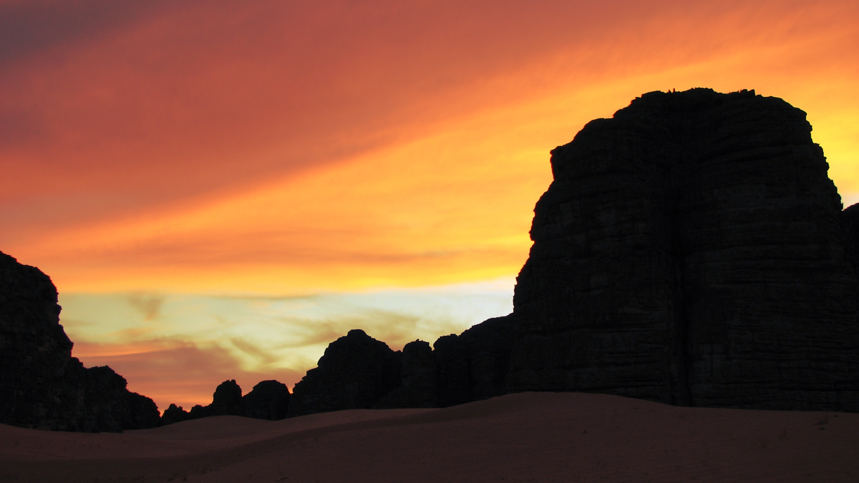 Desert Tassili Sunrise Algeria Wallpapers