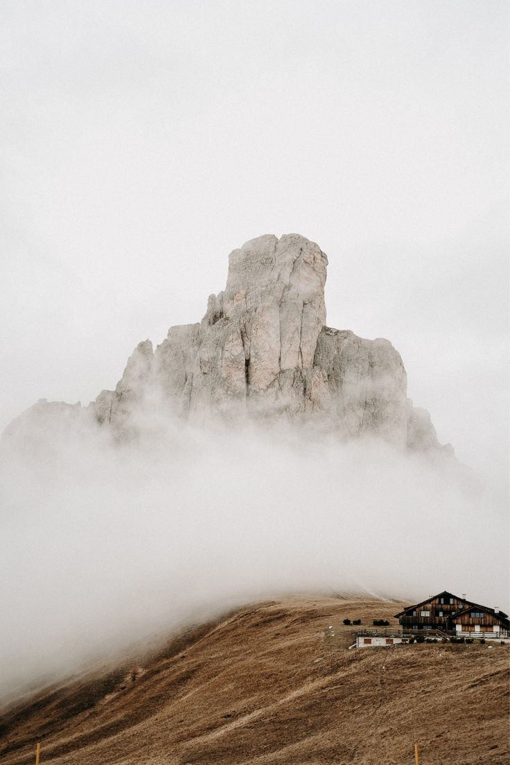 Dolomites Italy Fogy Mountains Wallpapers