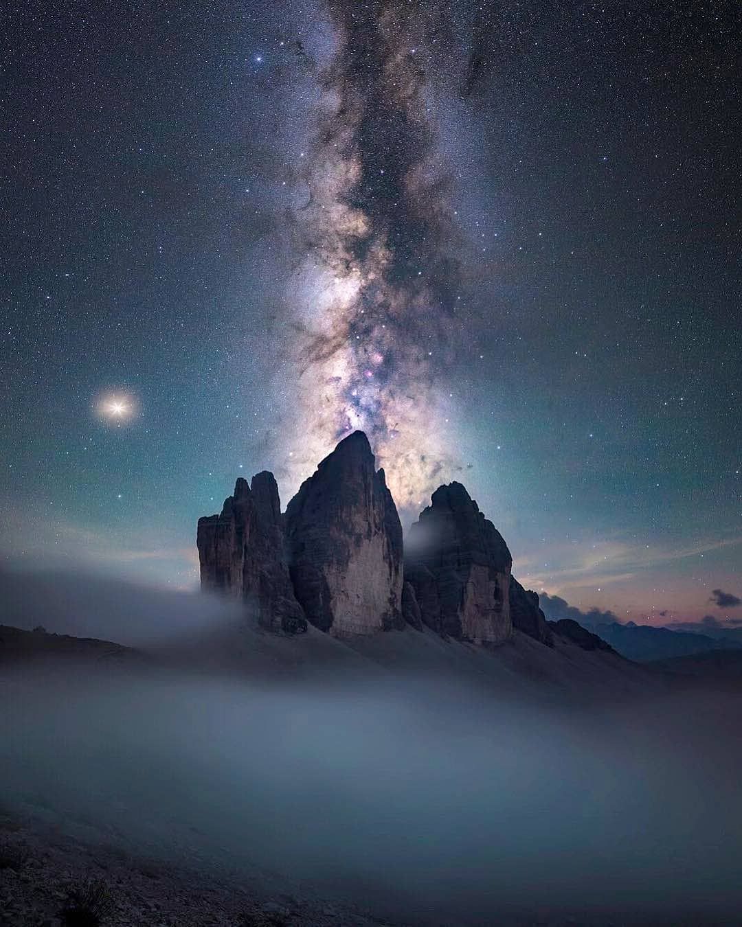 Dolomites Mountains Milky Way Wallpapers