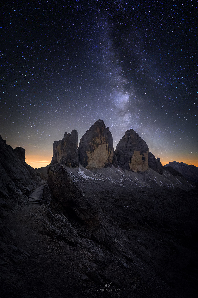 Dolomites Mountains Milky Way Wallpapers