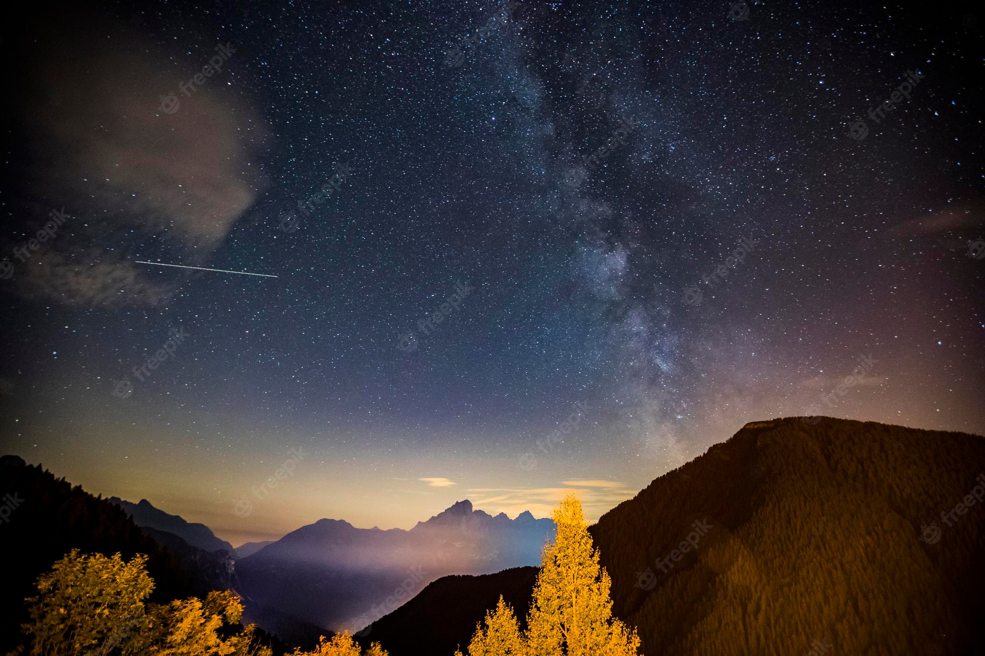 Dolomites Mountains Milky Way Wallpapers