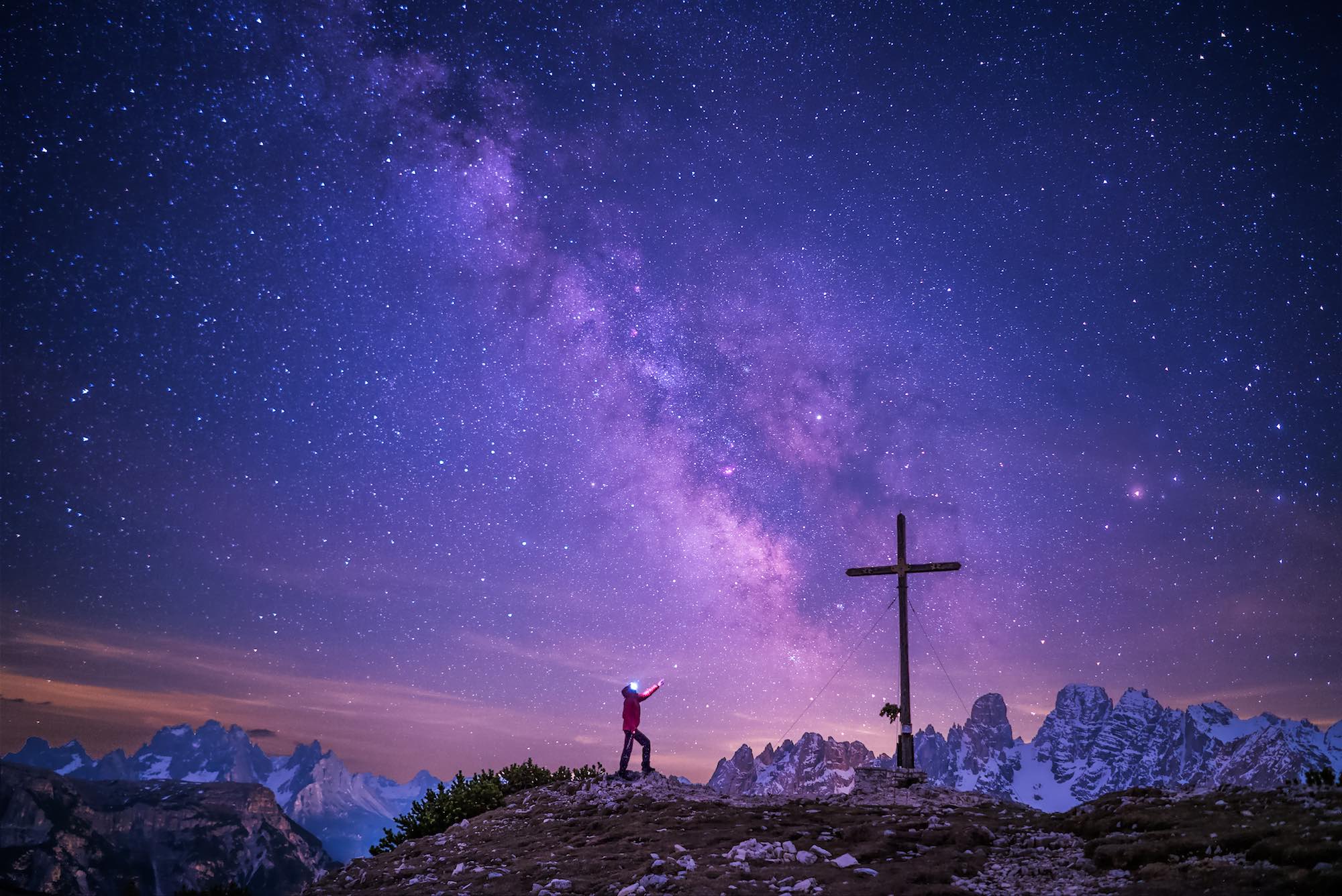 Dolomites Mountains Milky Way Wallpapers