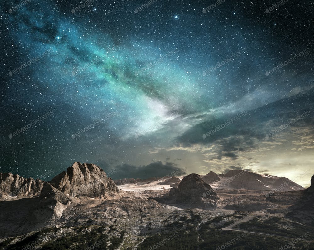 Dolomites Mountains Milky Way Wallpapers