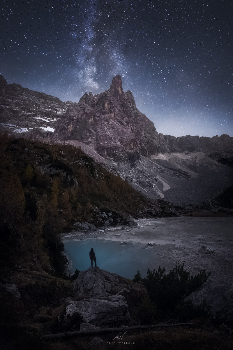 Dolomites Mountains Milky Way Wallpapers