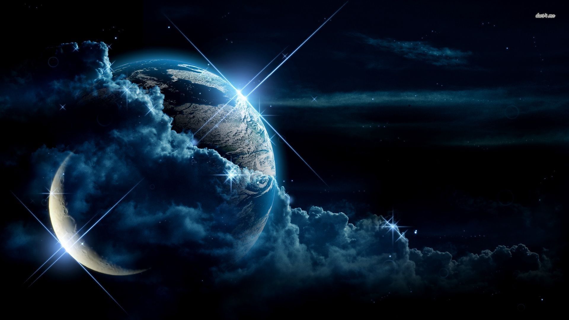 Earth Blue Clouds Wallpapers