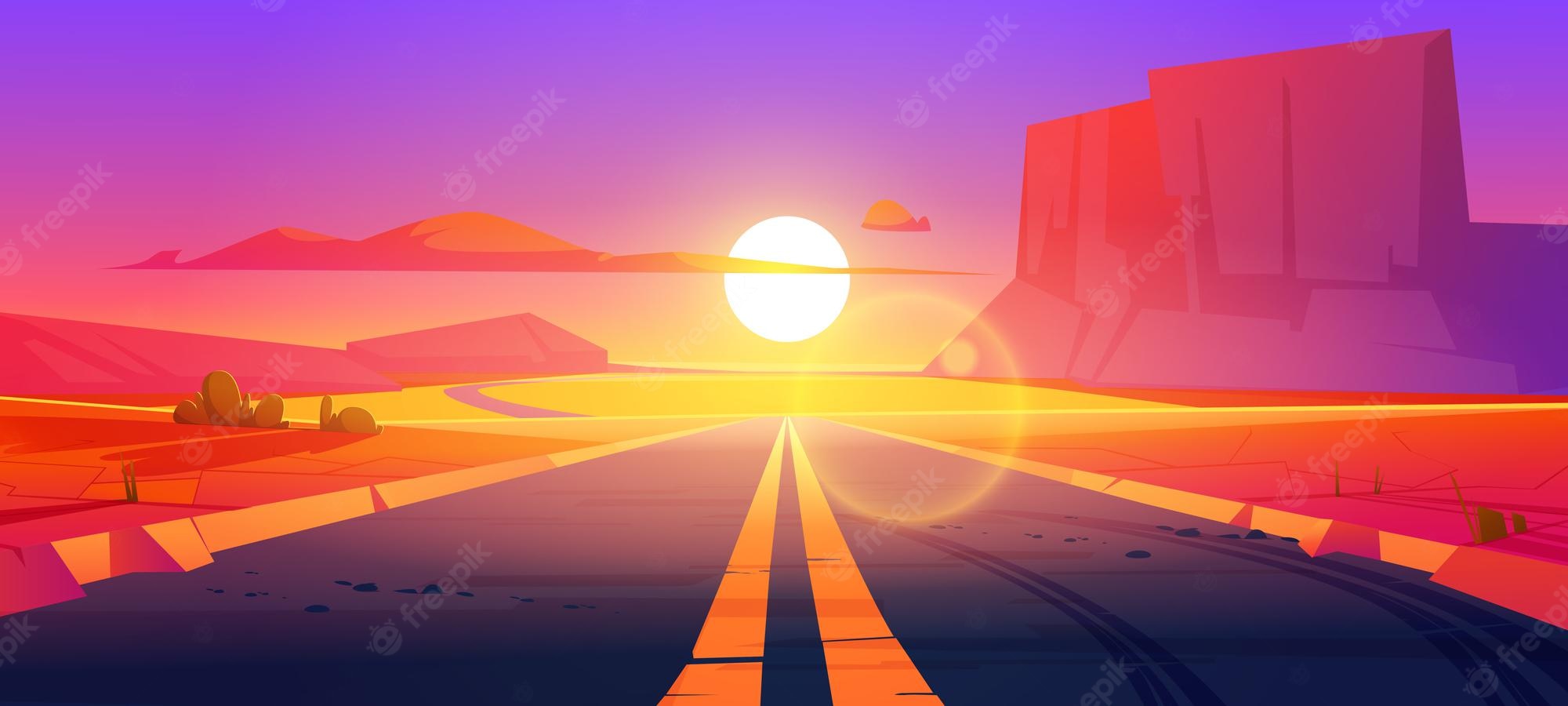 Empty Road Moon Light And Sunset Wallpapers
